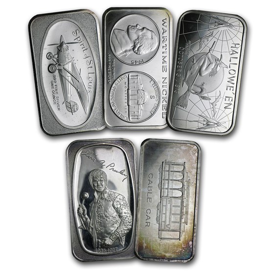 1 oz Silver Art Bar - Random Design 1 oz Silver Art Bar - Random Design